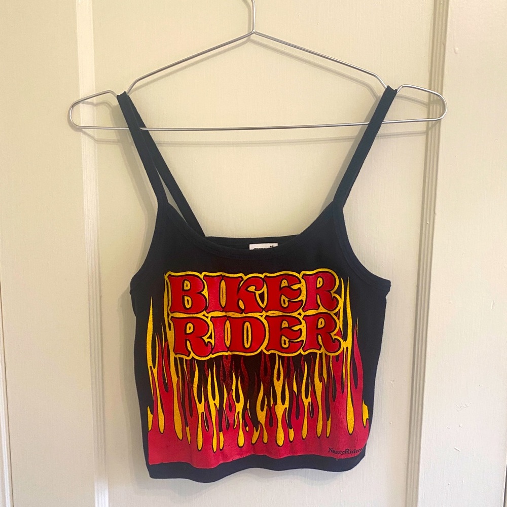Anvil, Biker Rider Crop Top, XS - S